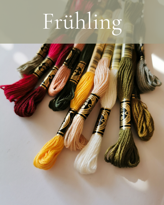 XL - Stickkit Frühling ALL IN - 11 Farben - 4 Stickrahmen