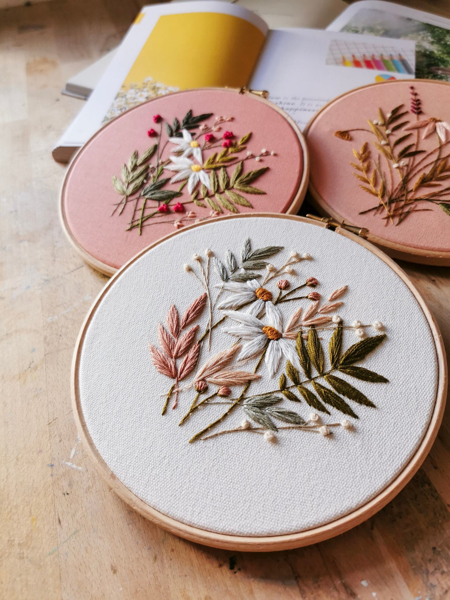 Stickguide - Echinacea Alba & Rose