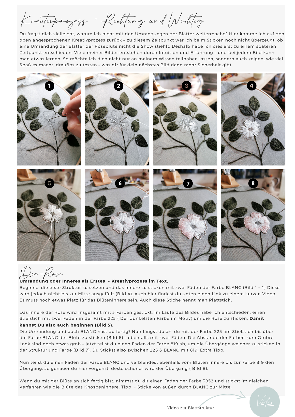 Stickguide - Needle Painting Rose