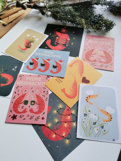 Postkarten Shrimp - Verschiedene Motive